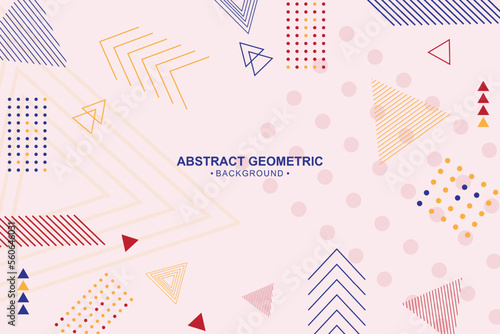 Abstract colorful geometric background in flat design