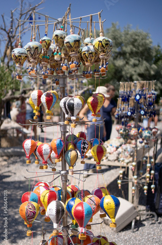 Souvenirs in the form of hot air balloons in Cappadocia