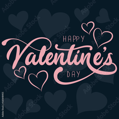 happy valentine s day typography