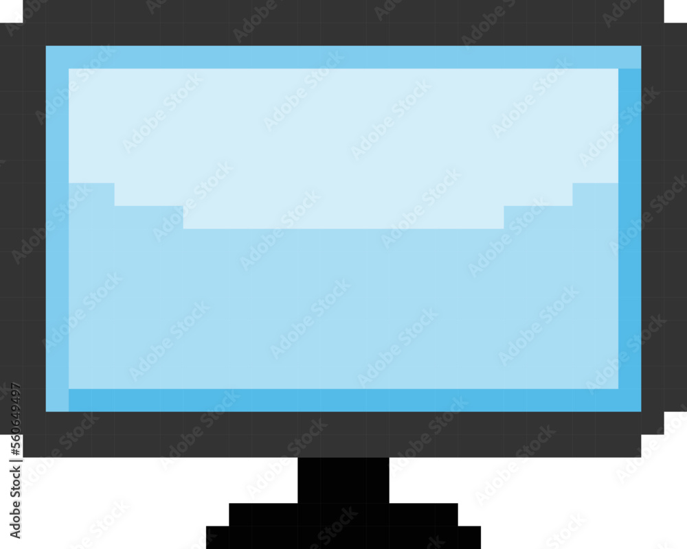 Television pixel art vector illustration. Stock Vector | Adobe Stock