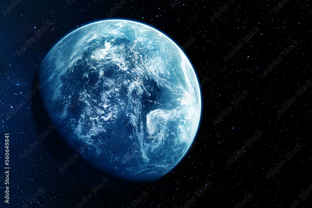 Fototapeta premium Planet earth on a dark background. Elements of this image furnished by NASA
