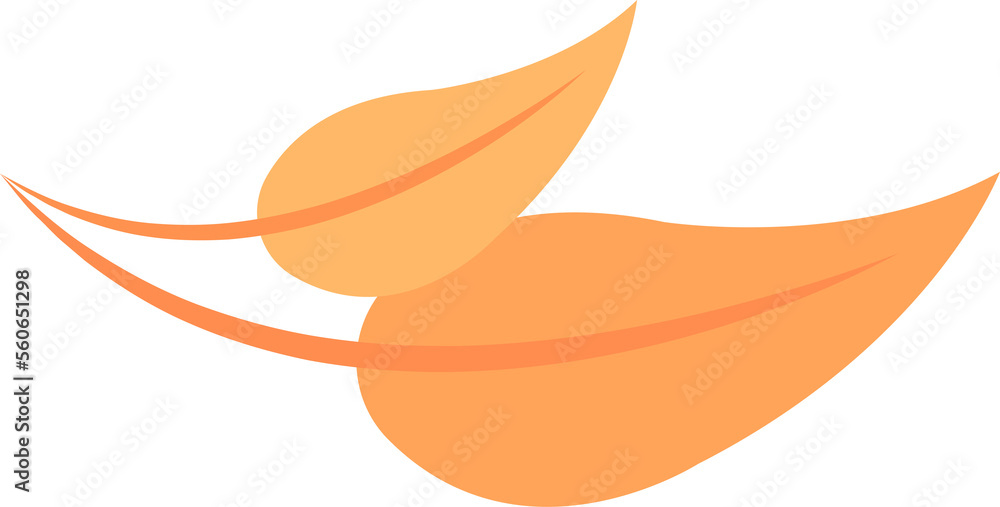 Yellow leaf vector icon