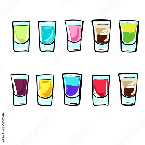 set of drinks