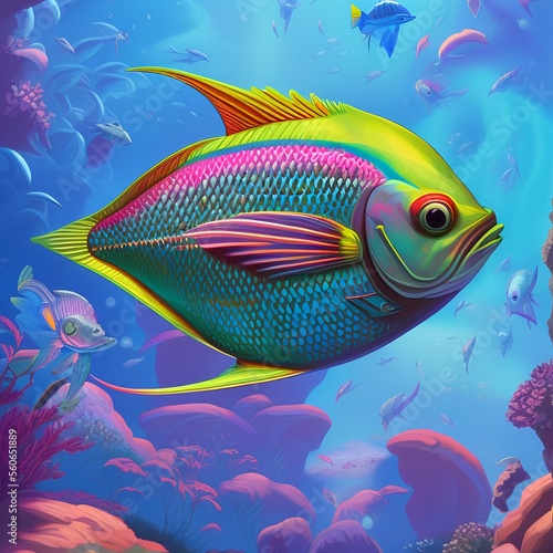 fish painting, fish in the ...