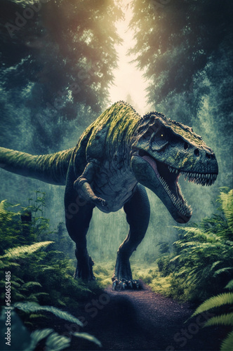 t-rex in the forest © adimas