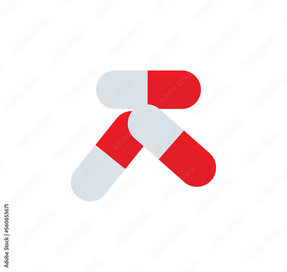 medical capsules design. Set of  medical capsule design on white background.