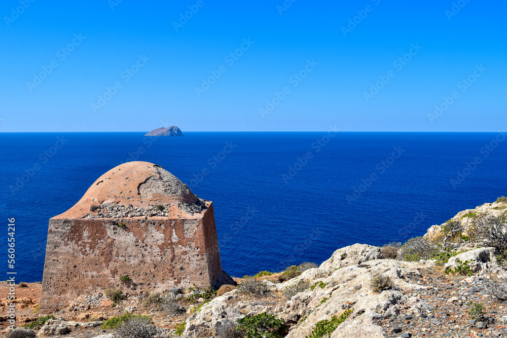 Festungsruine auf der Imeri Gramvousa, Kreta (Griechenland)