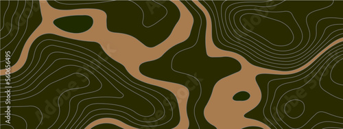 Abstract topographic map lines and cercle background. Abstract vector illustration. The stylized height of the topographic contour in lines and contours.