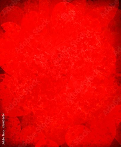 Abstract, red  hearts background. Illustration.