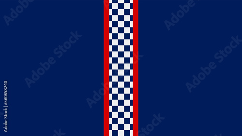 Blue background. checkered pattern isolated on blue background, Police line frame.