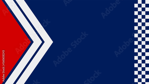 Blue background. checkered pattern isolated on blue background, Police line frame.