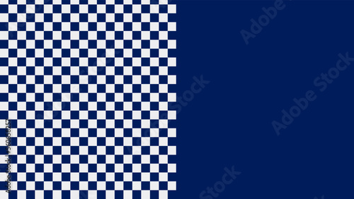 Blue background. checkered pattern isolated on blue background, Police line frame.