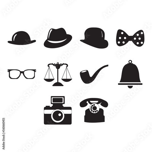 vintage icon set