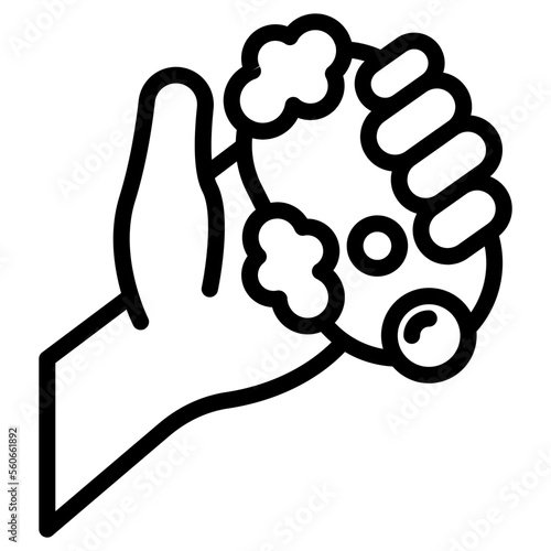 holding soap icon