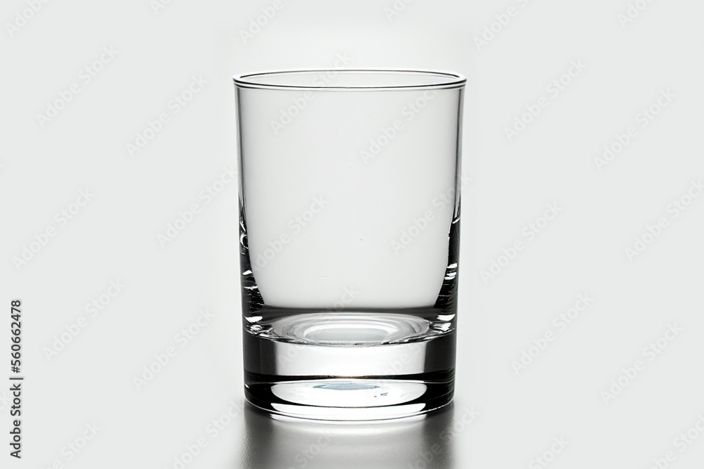 Empty glass for water, juice or milk on white isolated background. Empty glass for water, juice or milk on white isolated background.