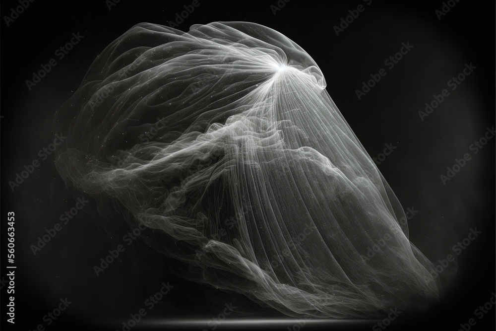 Mystical and ethereal floating veil, fantasy, Generative AI Mystical and ethereal floating veil, fantasy, Generative AI