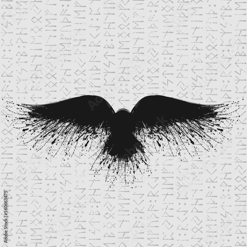 Black raven wings