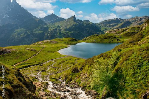 Lake Ayous in the Pyrenees in France. photo