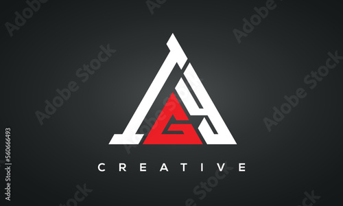 IGY monogram triangle logo design photo