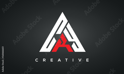 CKY monogram triangle logo design photo
