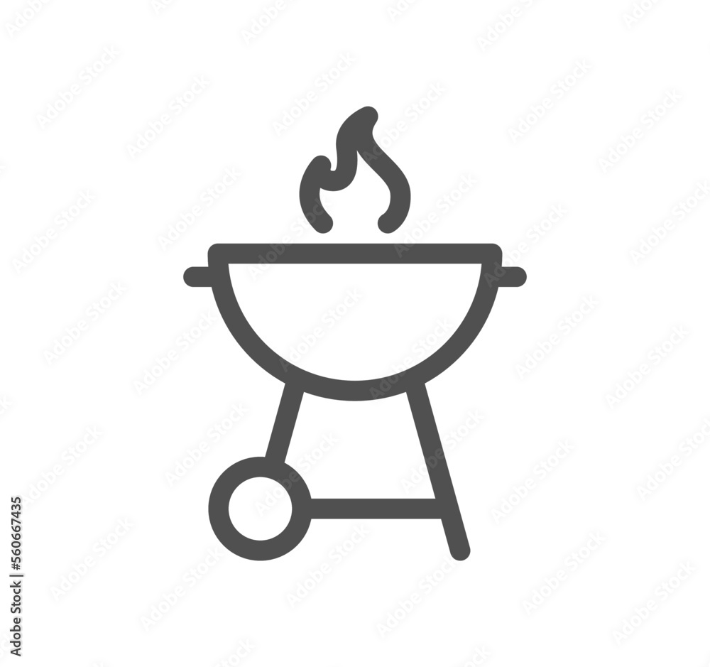 Grill related icon outline and linear vector. Grill related icon outline and linear vector.
