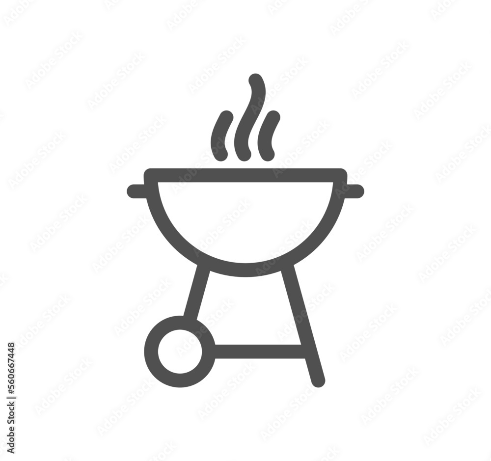 Grill related icon outline and linear vector. Grill related icon outline and linear vector.