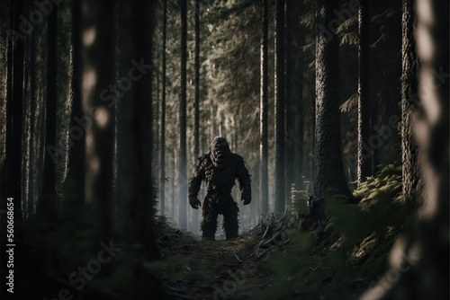 Bigfoot sasquatch. Generative AI