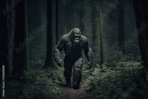 Bigfoot sasquatch. Generative AI