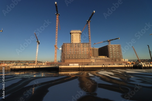 Winterliche Hamburger HafenCity; Baakenhafen im Dezember 2022 photo