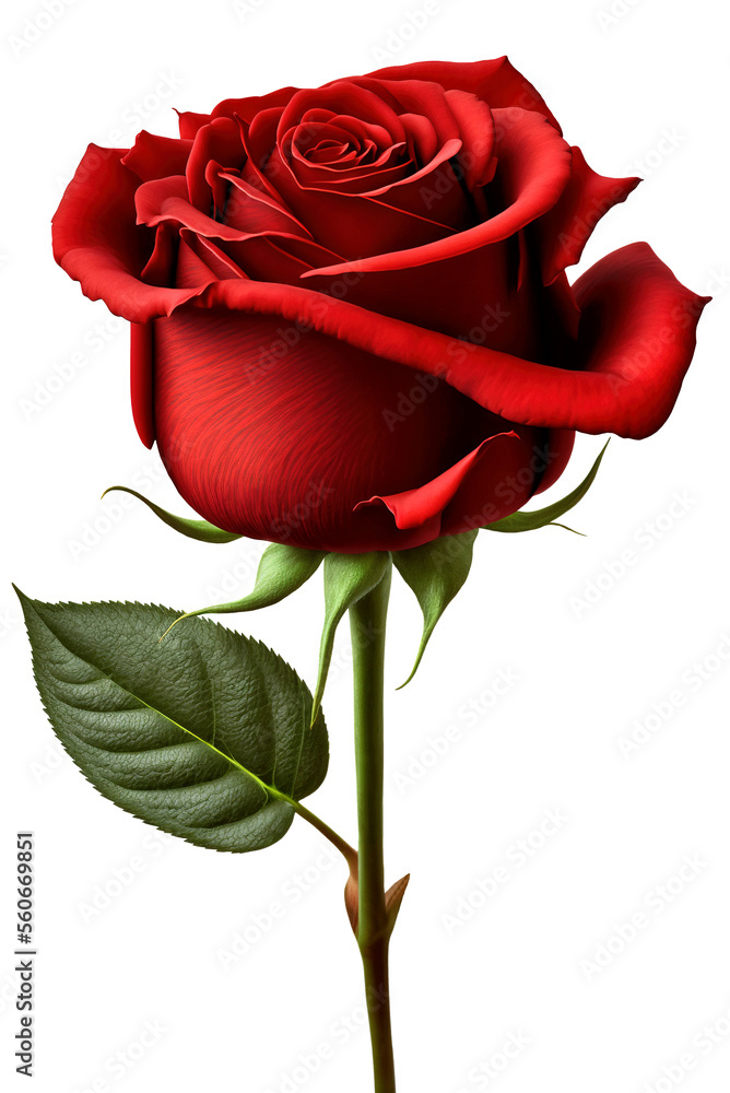 Red rose flower. PNG isolated on transparent background Stock Illustration  | Adobe Stock