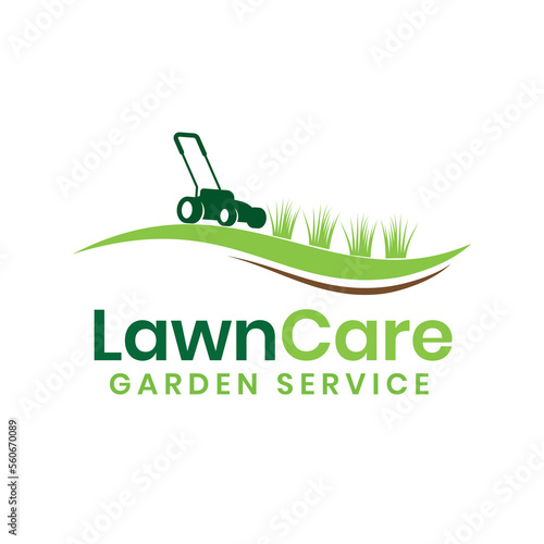 Lawn Care Service Logo Design, Lawn mower logo.