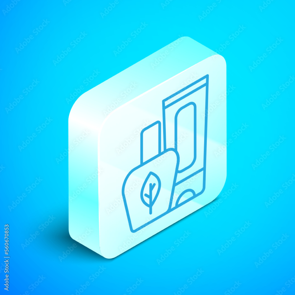 Isometric line Ointment cream tube medicine icon isolated on blue background. Tube, container, toothpaste, cream sign. Silver square button. Vector Isometric line Ointment cream tube medicine icon isolated on blue background. Tube, container, toothpaste, cream sign. Silver square button. Vector