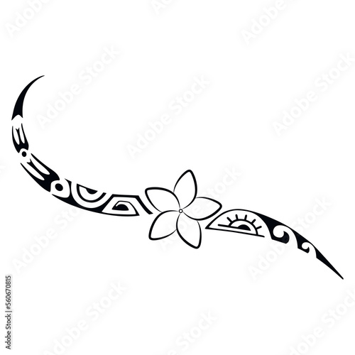Tattoo Maori design. Ethnic decorative oriental ornament. Art tribal tattoo. Vector sketch of a tattoo Maori.