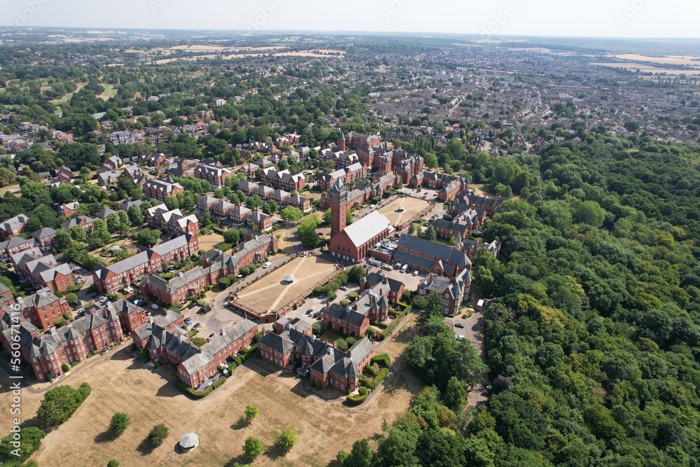 Repton Park Woodford Green East London UK drone aerial view