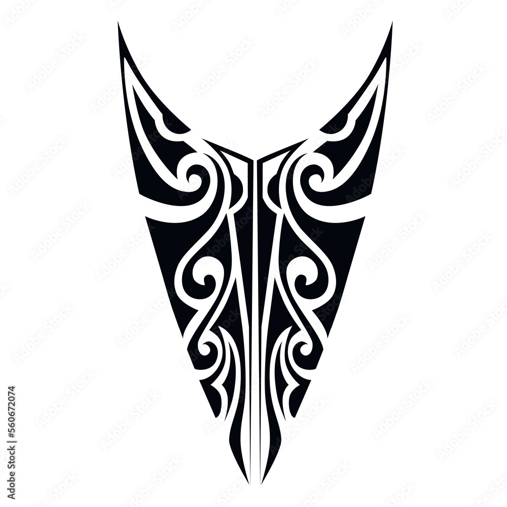 Maori tribal style tattoo pattern fit for a leg or arm, hand, shoulder. Maori tribal style tattoo pattern fit for a leg or arm, hand, shoulder.