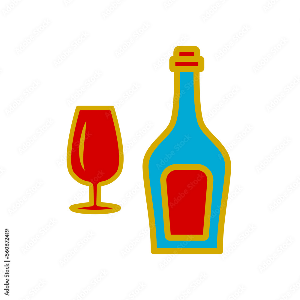 glass and bottles,icon, color, design,flat, style,trendy collection,template glass and bottles,icon, color, design,flat, style,trendy collection,template