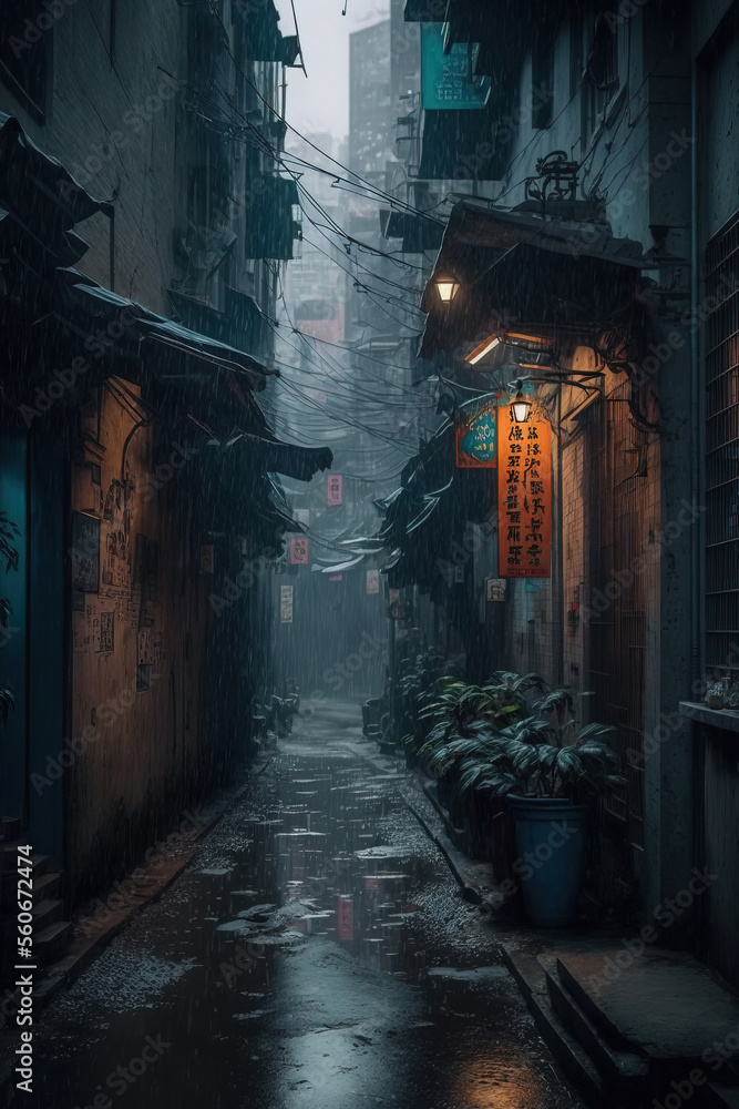 Fototapeta premium Jhuggi Jhopri urban alley