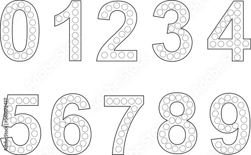 Dot a dot number 1 to 10. Worksheet for kids.