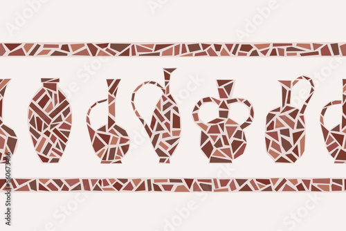 Kvevri vector illustration. Traditional Georgian clay vessel, Qvevri jug, jar, wine amphora