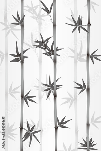 Bamboo background of Chinese painting © Shi