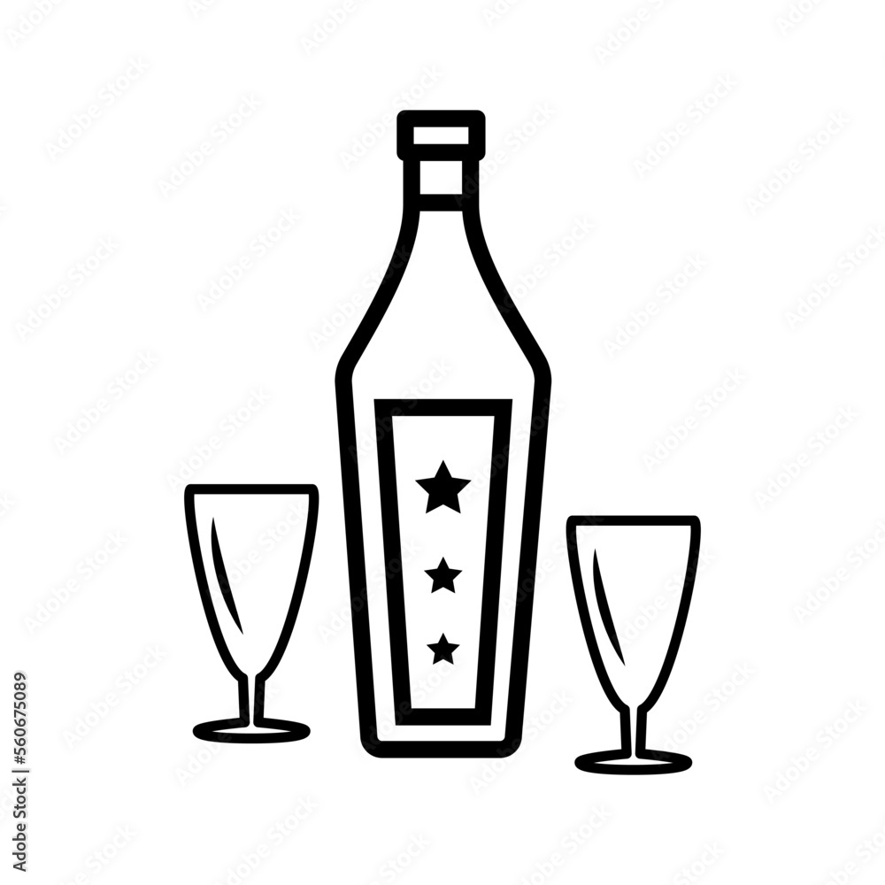glass and bottles,icon,line, design,flat, style,trendy collection,template glass and bottles,icon,line, design,flat, style,trendy collection,template