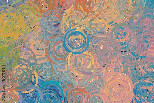 Abstract background from the smears of acrylic paint. Mixing multicolored oil...
