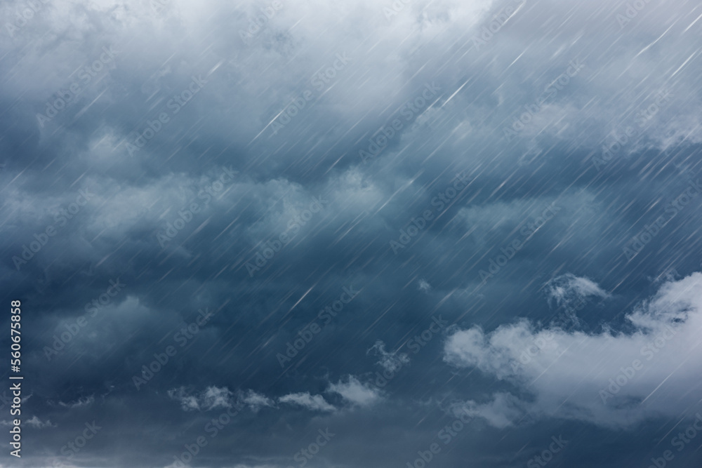 raining dark cloudy storm cloud nature in rainy season