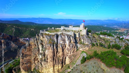 BOYABAT CASTLE (BOYABAT KALESi) drone shooting. Boyabat, Sinop, Turkey. photo