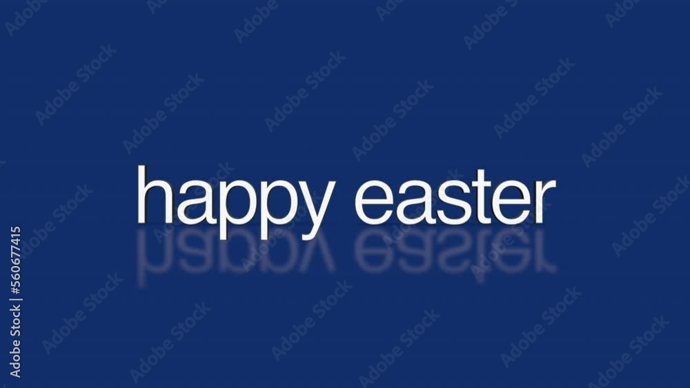 Rolling Happy Easter text on blue gradient color, motion abstract promo, spring and holidays style background Rolling Happy Easter text on blue gradient color, motion abstract promo, spring and holidays style background