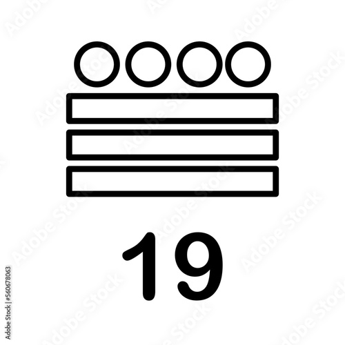 maya numerals, icon, line, design,flat, style,trendy collection,template photo