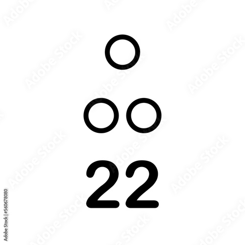 maya numerals, icon, line, design,flat, style,trendy collection,template photo