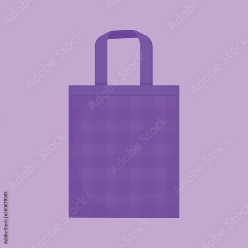 purple eco tote vector bag