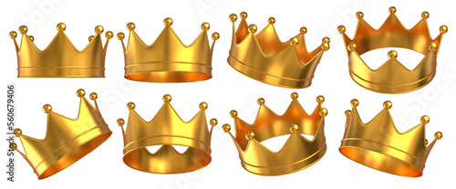 Bild auf Leinwand Golden crowns in different positions