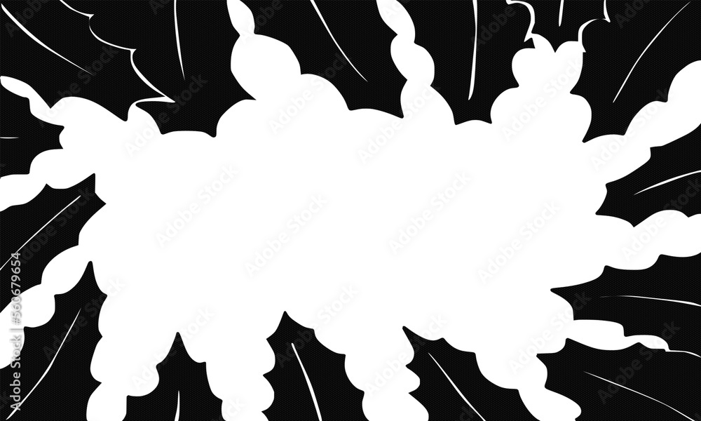 Fototapeta premium black leaves vector, frame